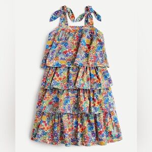 JCrew Girls' tiered ruffle dress in Liberty® Margaret Annie print